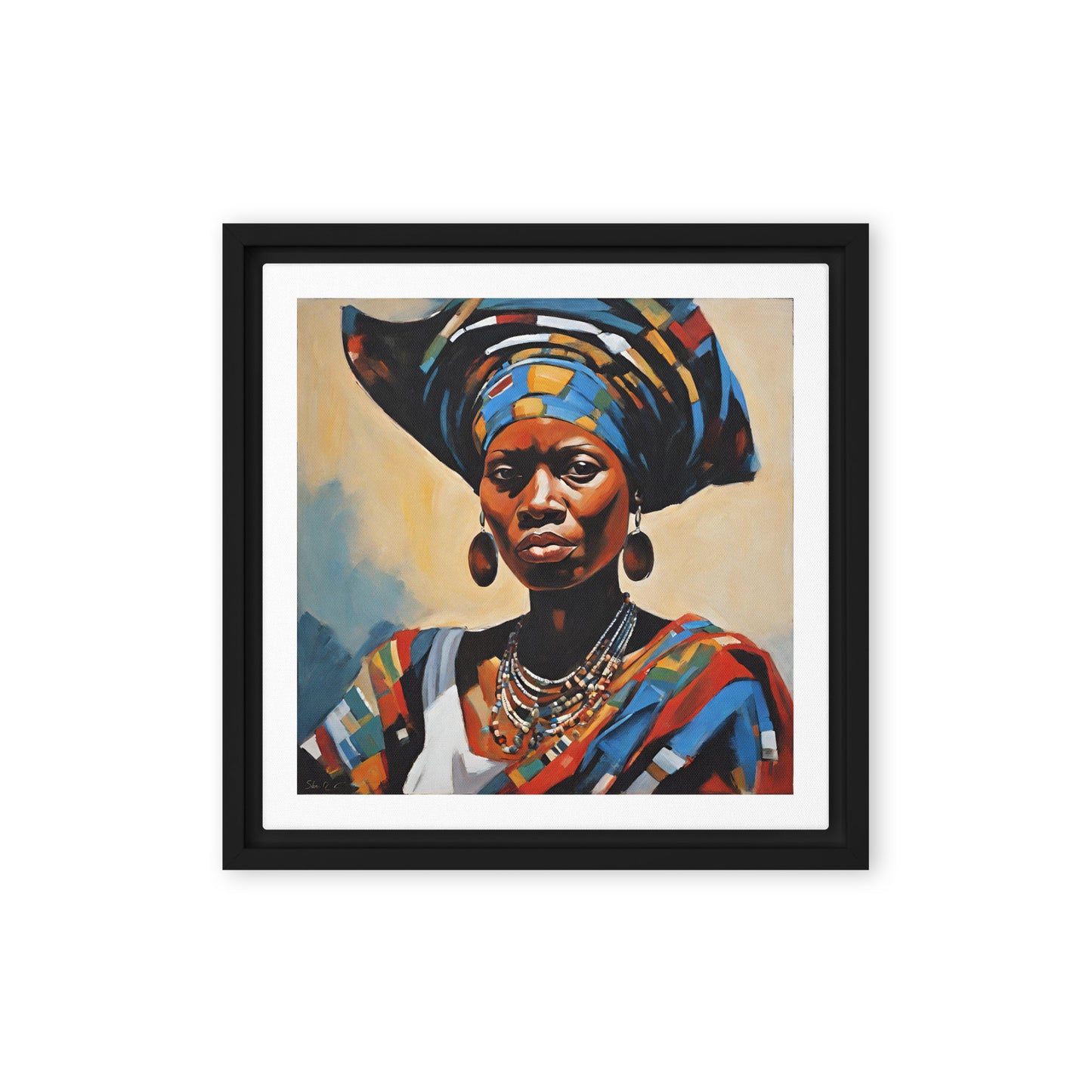 Oumou - Framed canvas