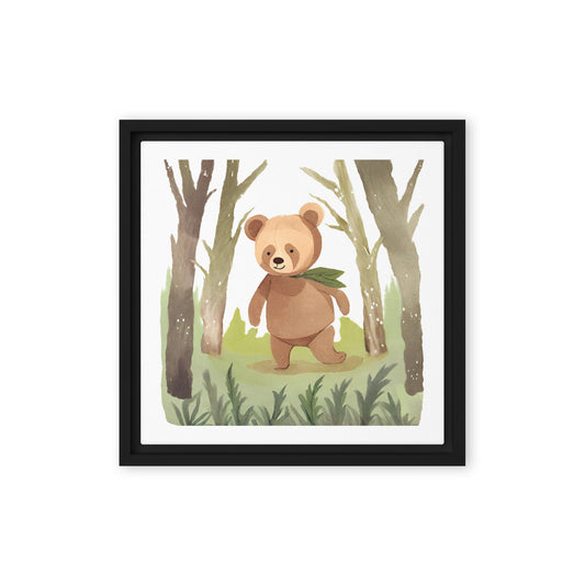 My lost teddy bear - Framed canvas