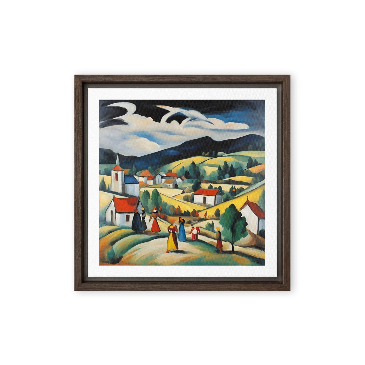 Transilvanian hills - Framed canvas