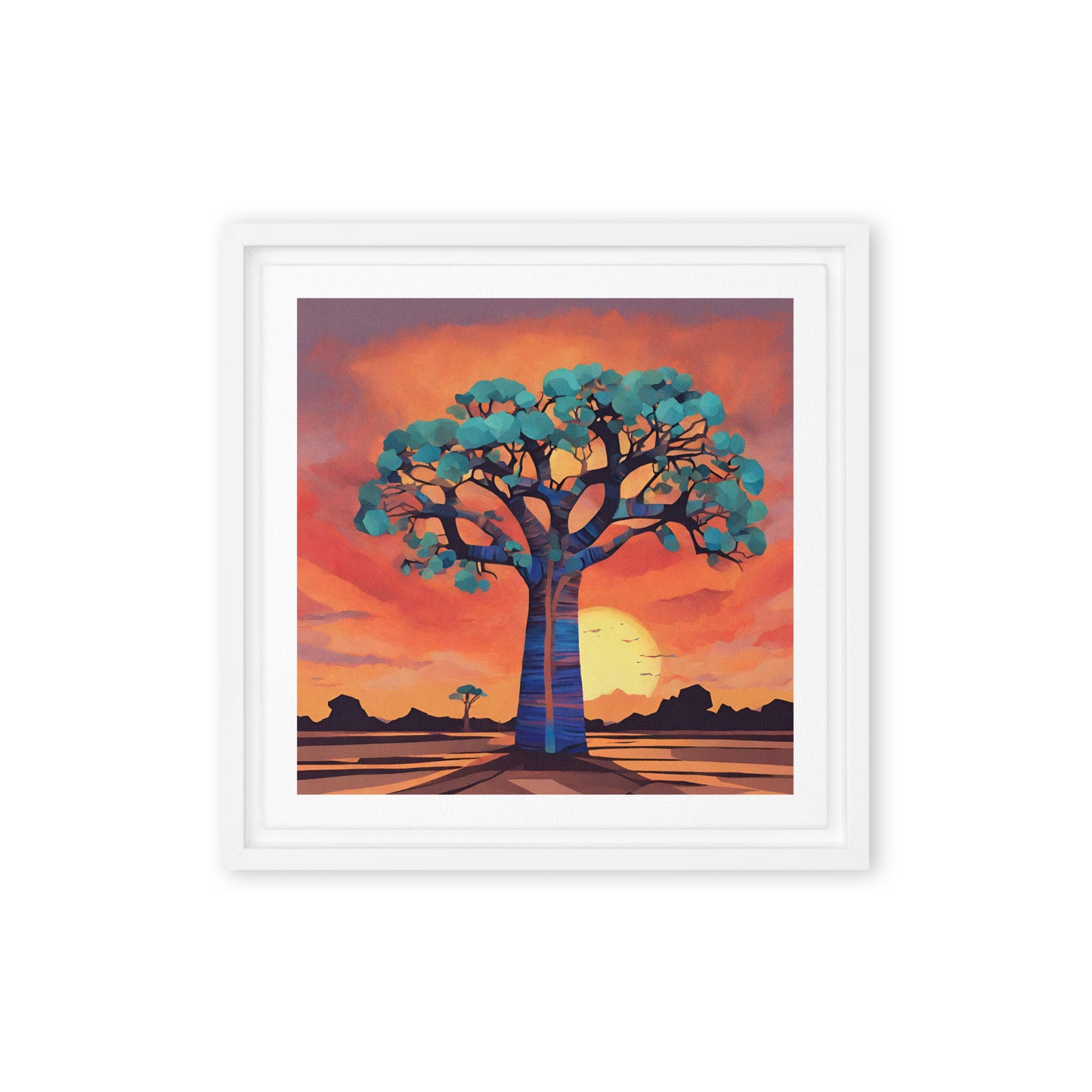 Madagascar tree of life - Framed canvas