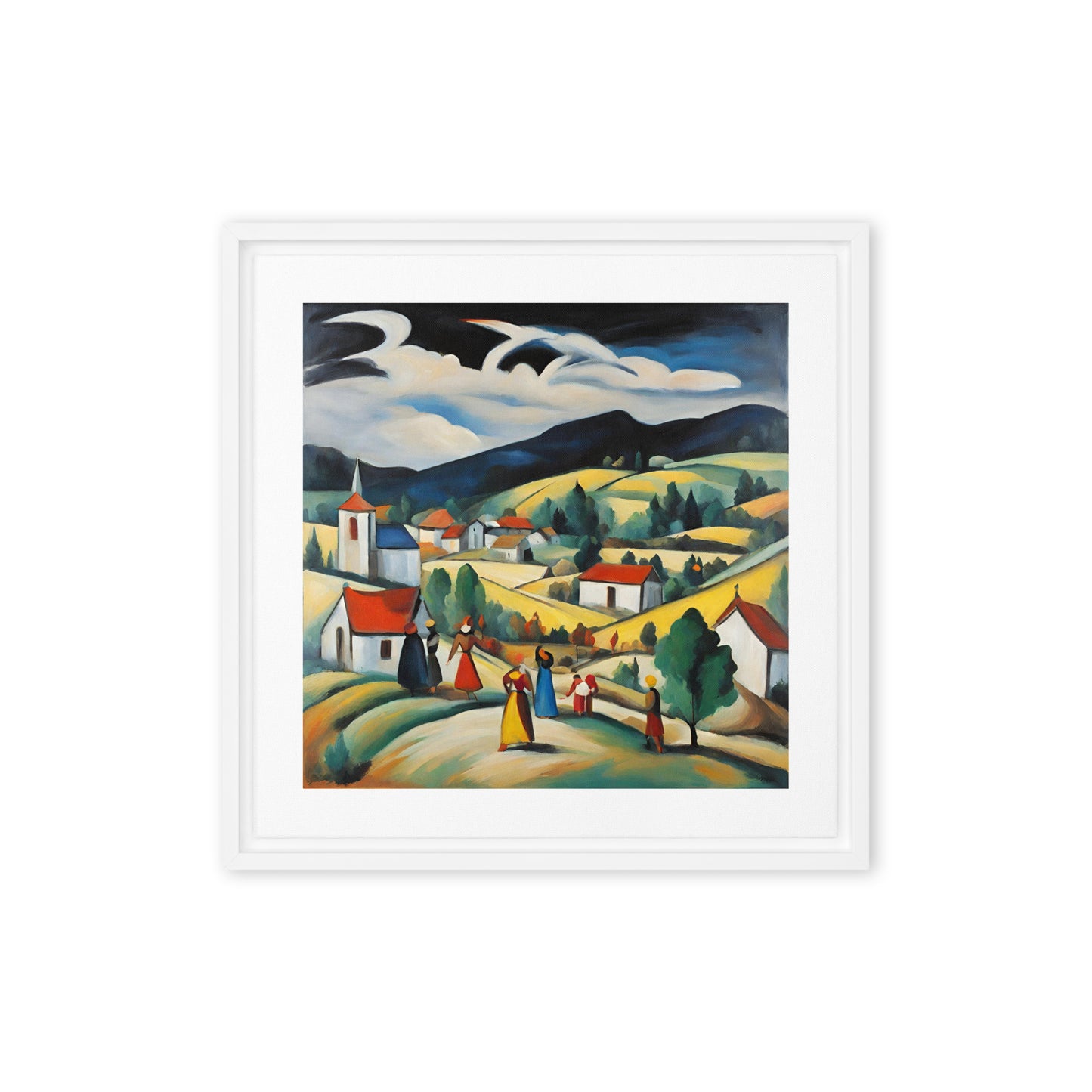 Transilvanian hills - Framed canvas